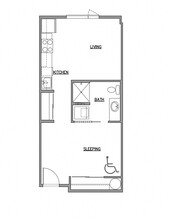 Open One Bedroom B 108A floor plan